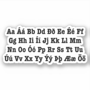 Icelandic Alphabet [Íslenska Stafrófið]