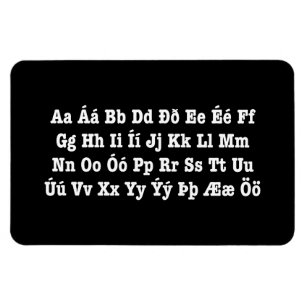 Icelandic Alphabet [Íslenska Stafrófið] Magnet