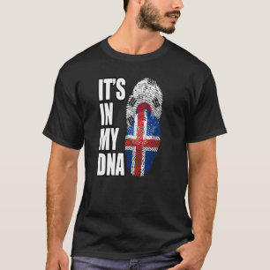 Icelandic And South Korean Mix DNA Heritage Flag T-Shirt