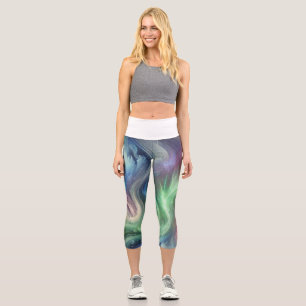 Icelandic Aurora Capri Leggings