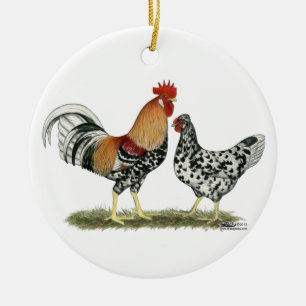 Icelandic Chickens Ceramic Ornament