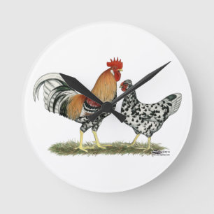 Icelandic Chickens Round Clock