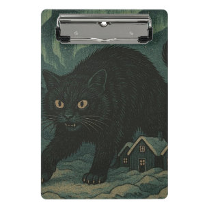 Icelandic Christmas yule Cat  Mini Clipboard