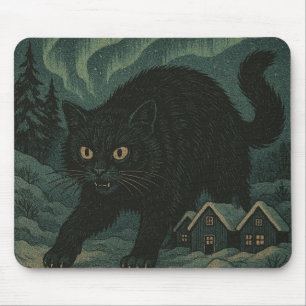 Icelandic Christmas yule Cat  Mouse Pad