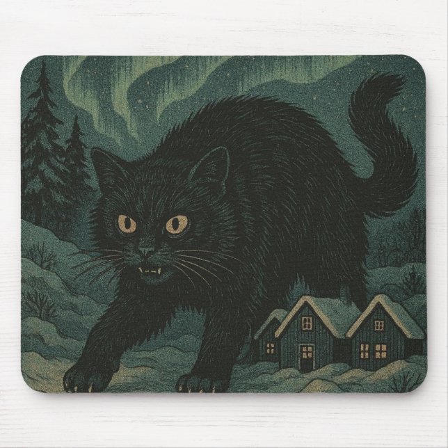 Icelandic Christmas yule Cat  Mouse Pad (Front)
