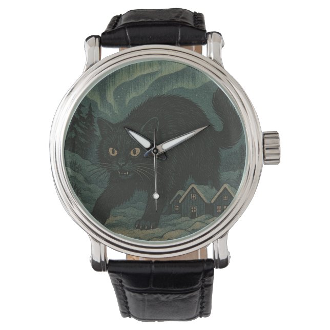Icelandic Christmas yule Cat  Watch (Front)