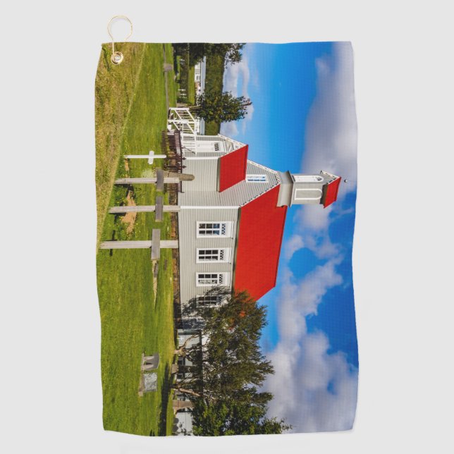 Icelandic Church Golf Towel (Front)