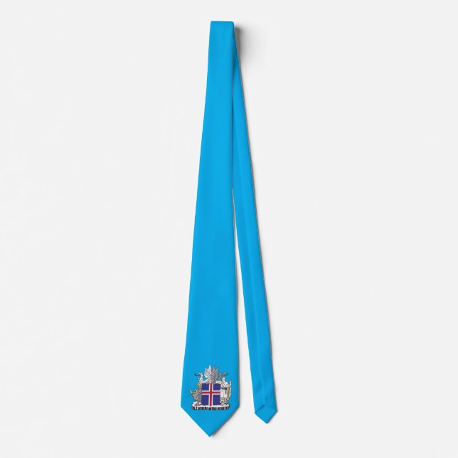 Icelandic Coat Of Arms Neck National Heraldry Tie (Front)
