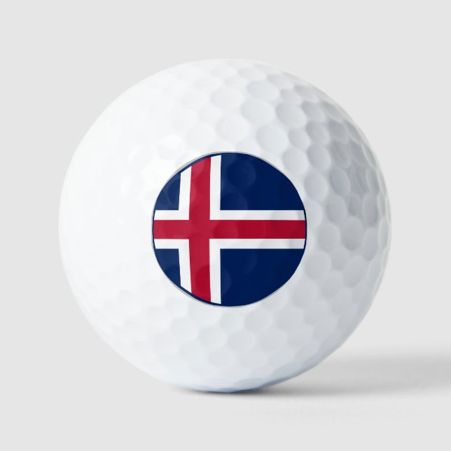 Icelandic Flag Golf Balls (Front)