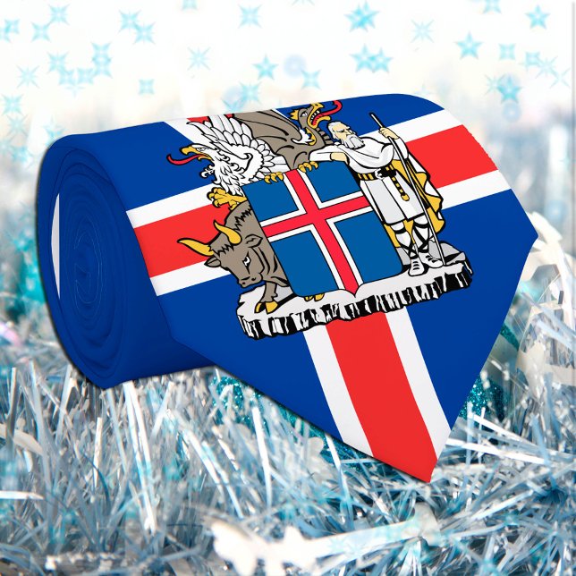 Icelandic Flag & Iceland business, travel / sports Tie (Creator Uploaded)