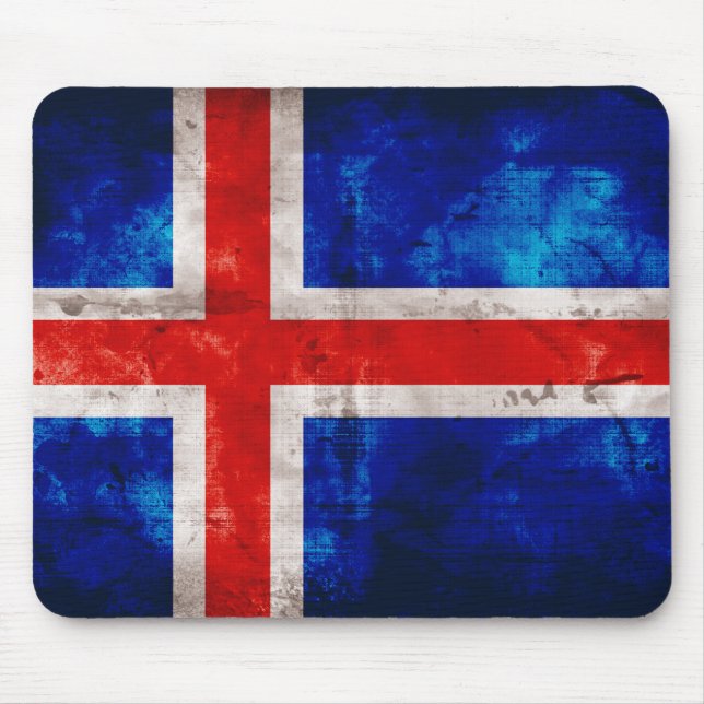 Icelandic Flag Mouse Pad (Front)