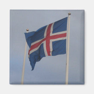 Icelandic Flag Square Magnet