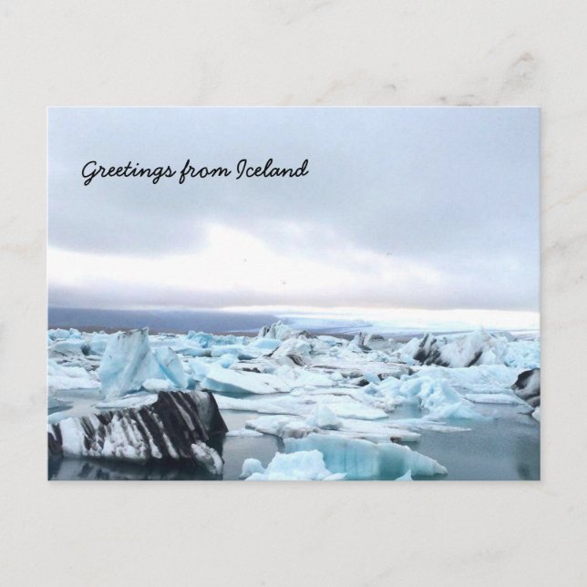 Icelandic glacier lagoon postcard (Front)