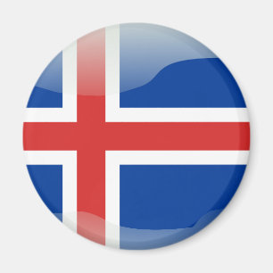Icelandic glossy flag magnet