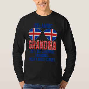 Icelandic Grandma Iceland Flag Sunglasses Mother's T-Shirt