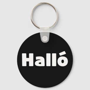 Icelandic Halló { Hello ) Íslenska Language Key Ring