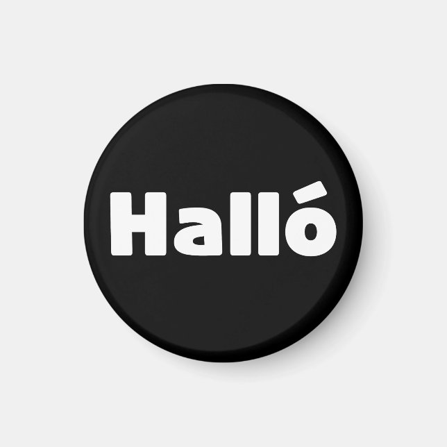 Icelandic Halló { Hello ) Íslenska Language Magnet (Front)
