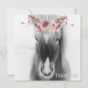 Icelandic Horse and Floral Crown Personalised Name
