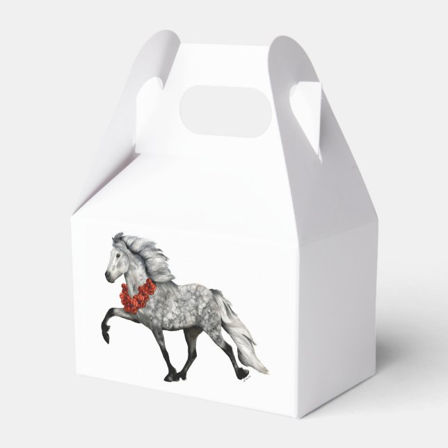 Icelandic Horse Christmas Favour Box (Front Side)