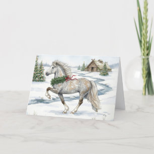Icelandic Horse in Winter - gleðileg jól Card
