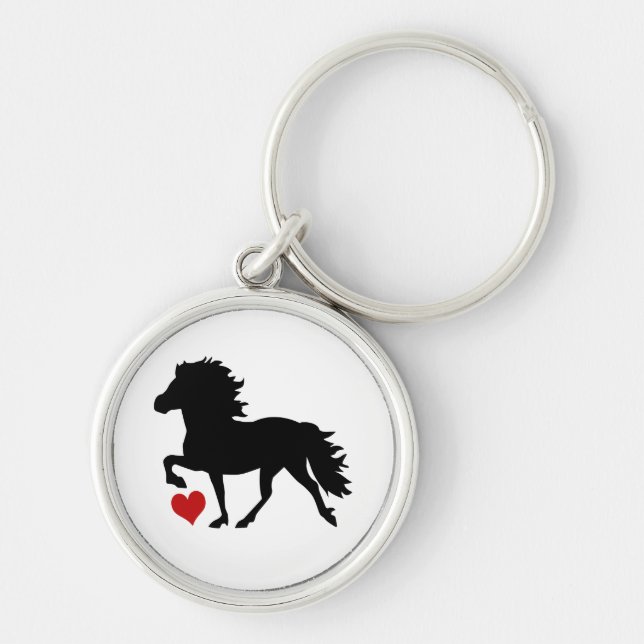 Icelandic Horse Key Ring (Front)