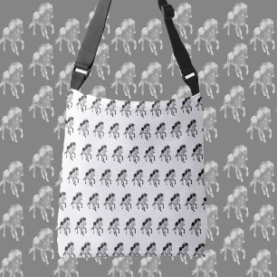 Icelandic horse motion crossbody bag