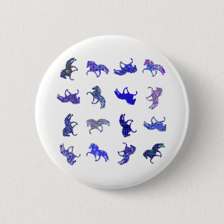 Icelandic horse pattern 6 cm round badge