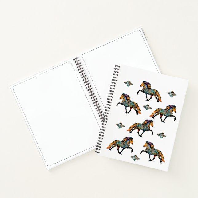 Icelandic Horse Pop Art Notebook (Inside)