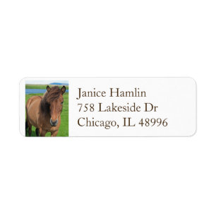Icelandic Horse return address label