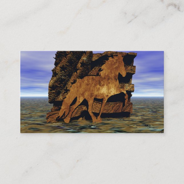 Icelandic Horse Set in Stone Business Card (Front)
