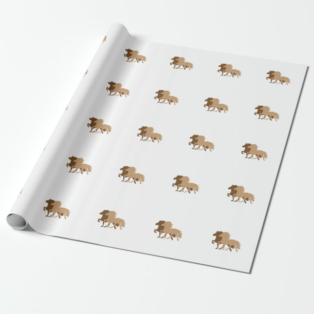 Icelandic Horse Wrapping Paper (Unrolled)