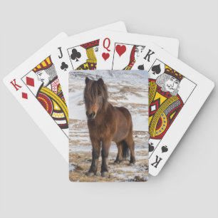 Icelandic Horses in Winter Playing Cards