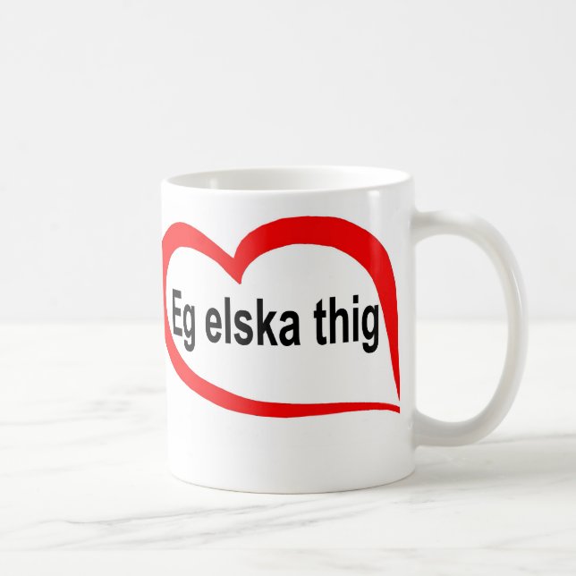 Icelandic I love you Coffee Mug (Right)
