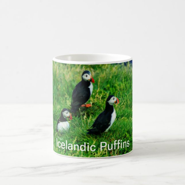 Icelandic Puffins Coffee Mug (Center)