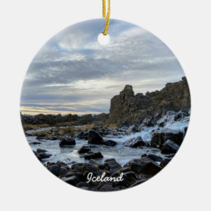 Icelandic river - ceramic ornament
