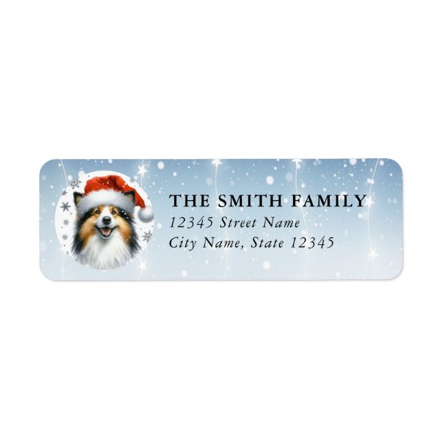 Icelandic Sheepdog Dog Return Address Labels (Front)