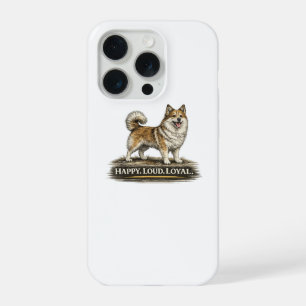Icelandic Sheepdog – Happy Loud Loyal iPhone 15 Pro Case