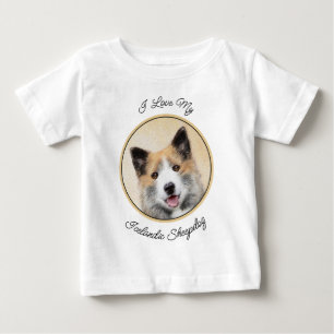 Icelandic Sheepdog Painting - Original Dog Art Baby T-Shirt