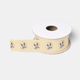 Icelandic Sheepdog Painting - Original Dog Art Grosgrain Ribbon