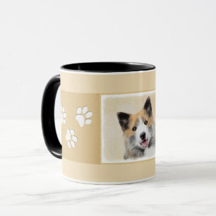 Icelandic Sheepdog Painting - Original Dog Art Mug