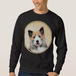 Icelandic Sheepdog Painting - Original Dog Art Sweatshirt