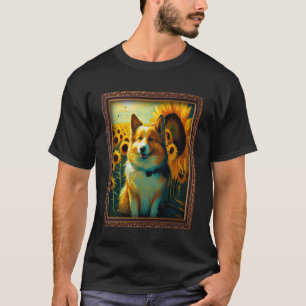 Icelandic Sheepdog Painting Sunflower Flower Mom W T-Shirt