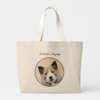Icelandic Sheepdog Painting Tan Original Dog Art