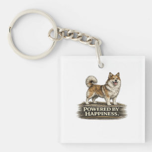 Icelandic Sheepdog – Powered by Happiness Key Ring