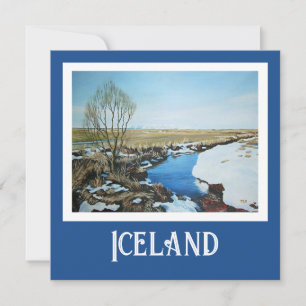Icelandic spring landscape fine art by Pola.B.Alex Holiday Card