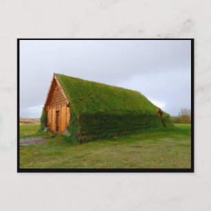 Icelandic Turf House Postcard