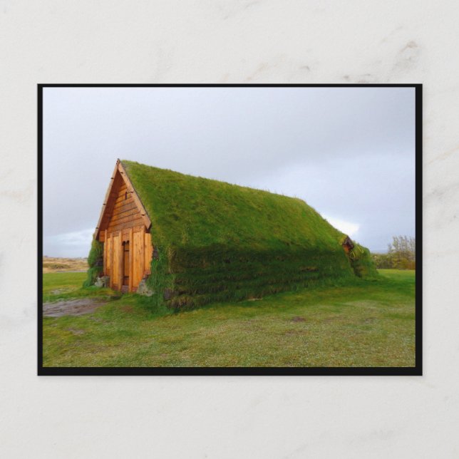 Icelandic Turf House Postcard (Front)