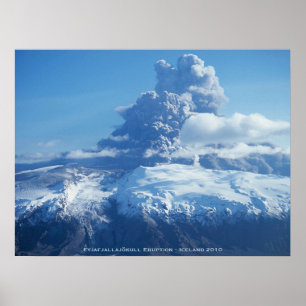 Icelandic Volcano Eruption Poster