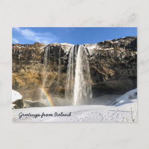 Icelandic waterfall postcard