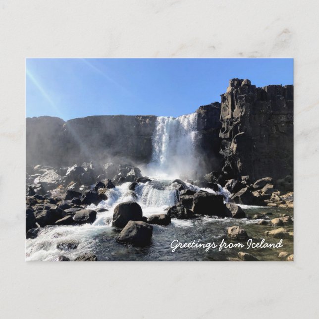 Icelandic waterfall postcard (Front)